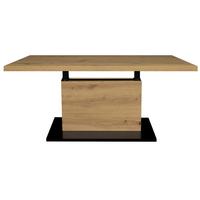 Couchtisch Lift Eiche Artisan/Schwarz - Schwarz/Eiche Artisan, Design, Holzwerkstoff/Metall (120/55-69/70cm) - MID.YOU
