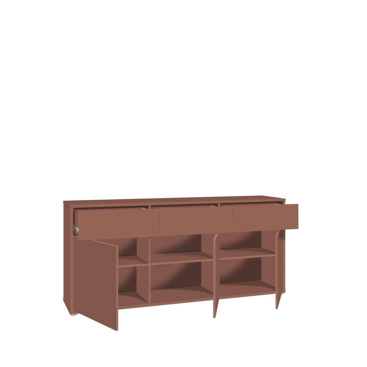 KOMODA ALICE SPRINGS - terracotta, Moderní, kompozitní dřevo (184,2/83,1/41,5cm)