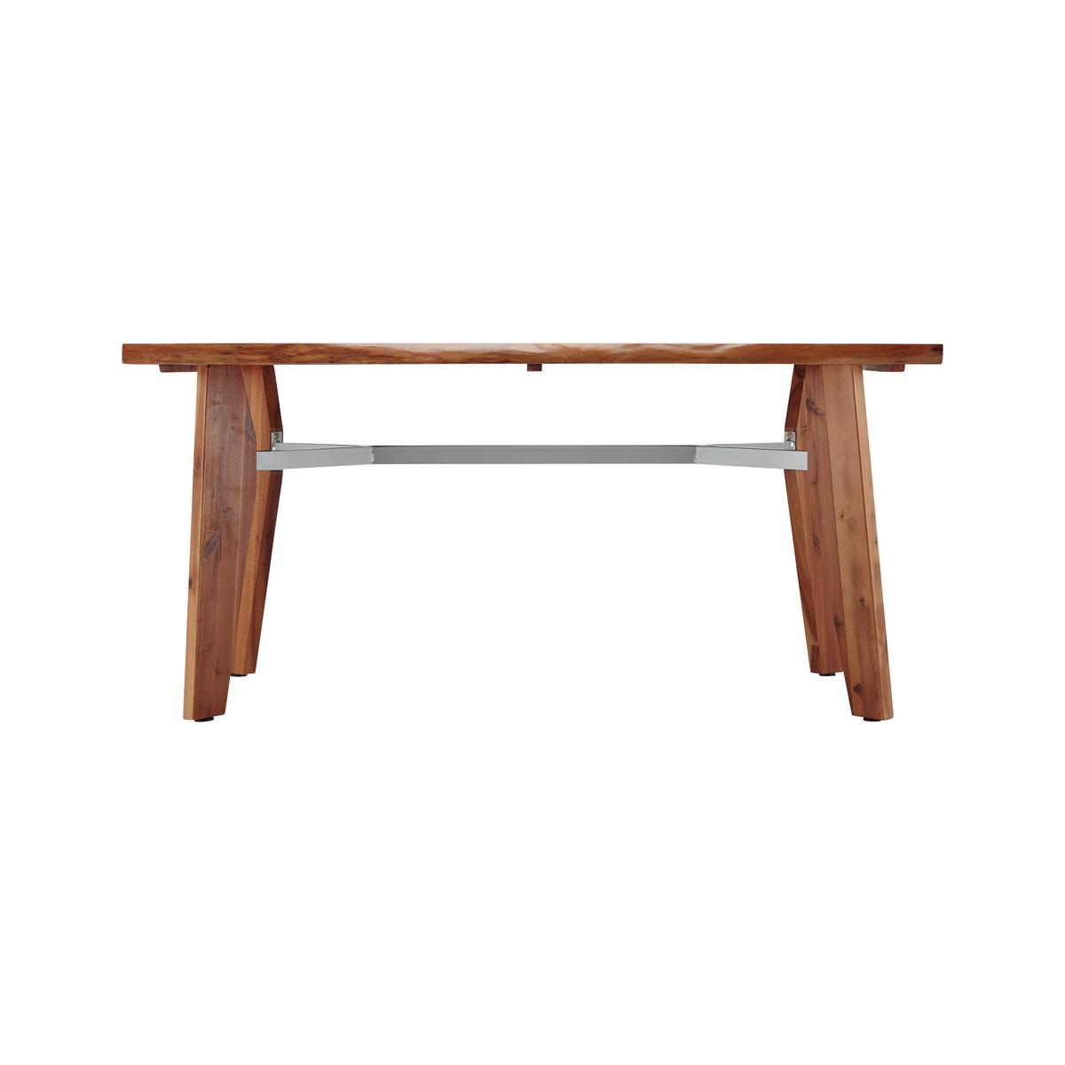 Jedálenský stôl z akácie JASPER 160x90 cm - farba akácie/sivá, Modern, kov/drevo (160/90/75cm) - Bessagi Home