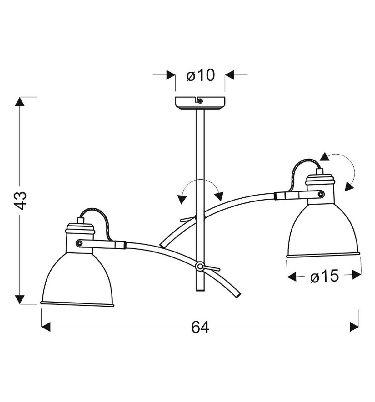 Hängeleuchte 32-72054 - Basics, Metall (15/64/43cm)