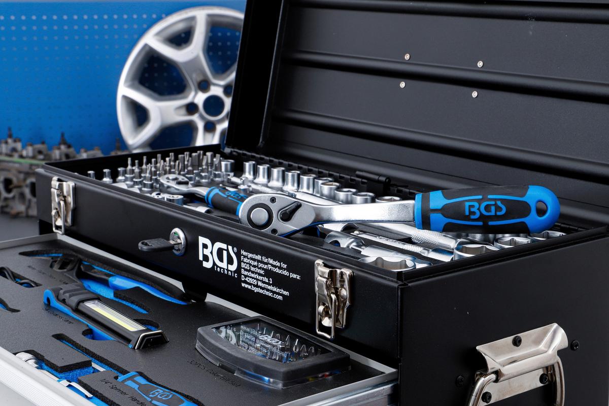 Werkzeugkoffer Elektriker-Metall - Schwarz/Grau, Basics (53,5/29/24cm)