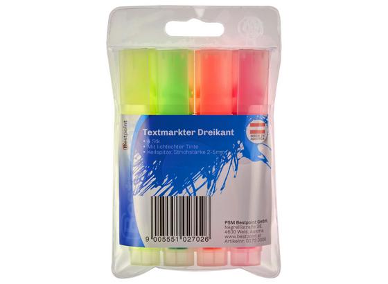 Textmarker 4 Stk./Pkg. - Pink/Gelb, Kunststoff Textmarker 4 Stk./Pkg. - Pink/Gelb, Kunststoff