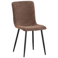 Esszimmerstuhl Narvik Braun Echtholz Beine - Schwarz/Braun, MODERN, Holz/Textil (43/86/54,5cm) - MID.YOU