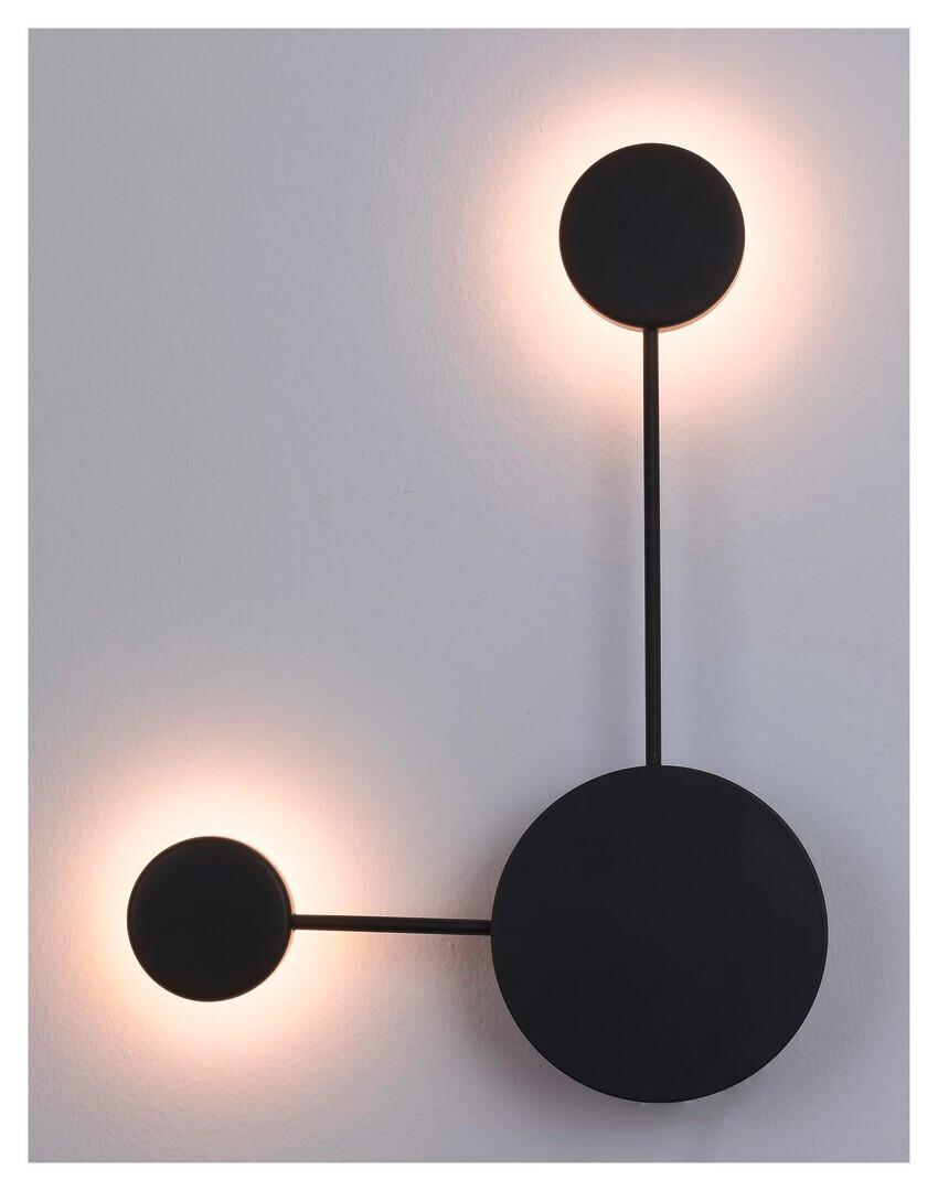 NÁSTENNÉ SVIETIDLO AMADEO - čierna, Modern, kov (44/47.5/6cm)