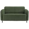 2-sitzer-sofa Marone Dunkelgrün Teddystoff - Dunkelgrün/Schwarz, MODERN, Textil (140/76/90cm) - Livetastic