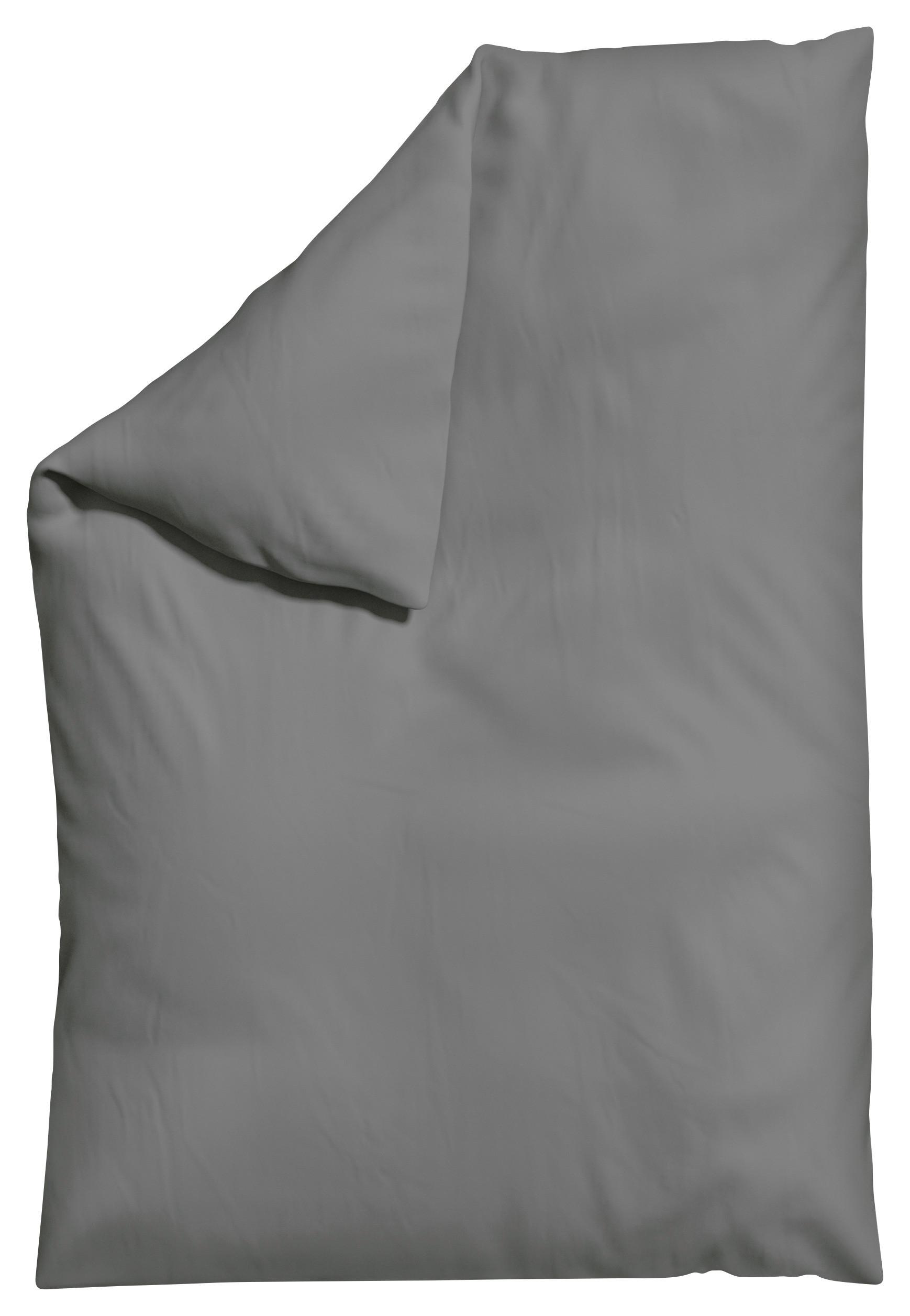 Bettdeckenbezug Knitted Jersey 135-140x200cm Grau - Grau, Basics, Textil (135-140/200cm) - Schlafgut