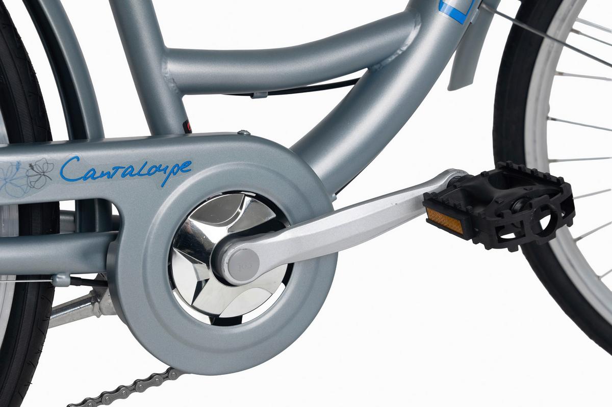 Citybike 26'' mit Korb DaCapo Cantaloupe grau - Grau, LIFESTYLE, Metall (25/140cm)