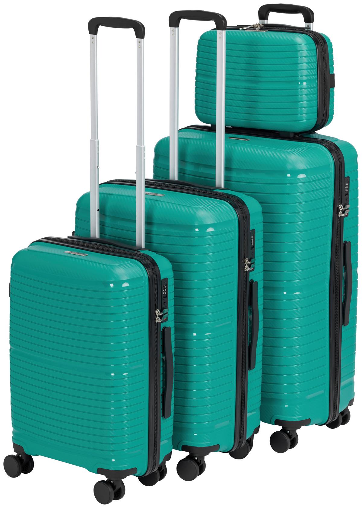 Reisekofferset Erika - Blau, KONVENTIONELL, Kunststoff/Textil - Luca Bessoni