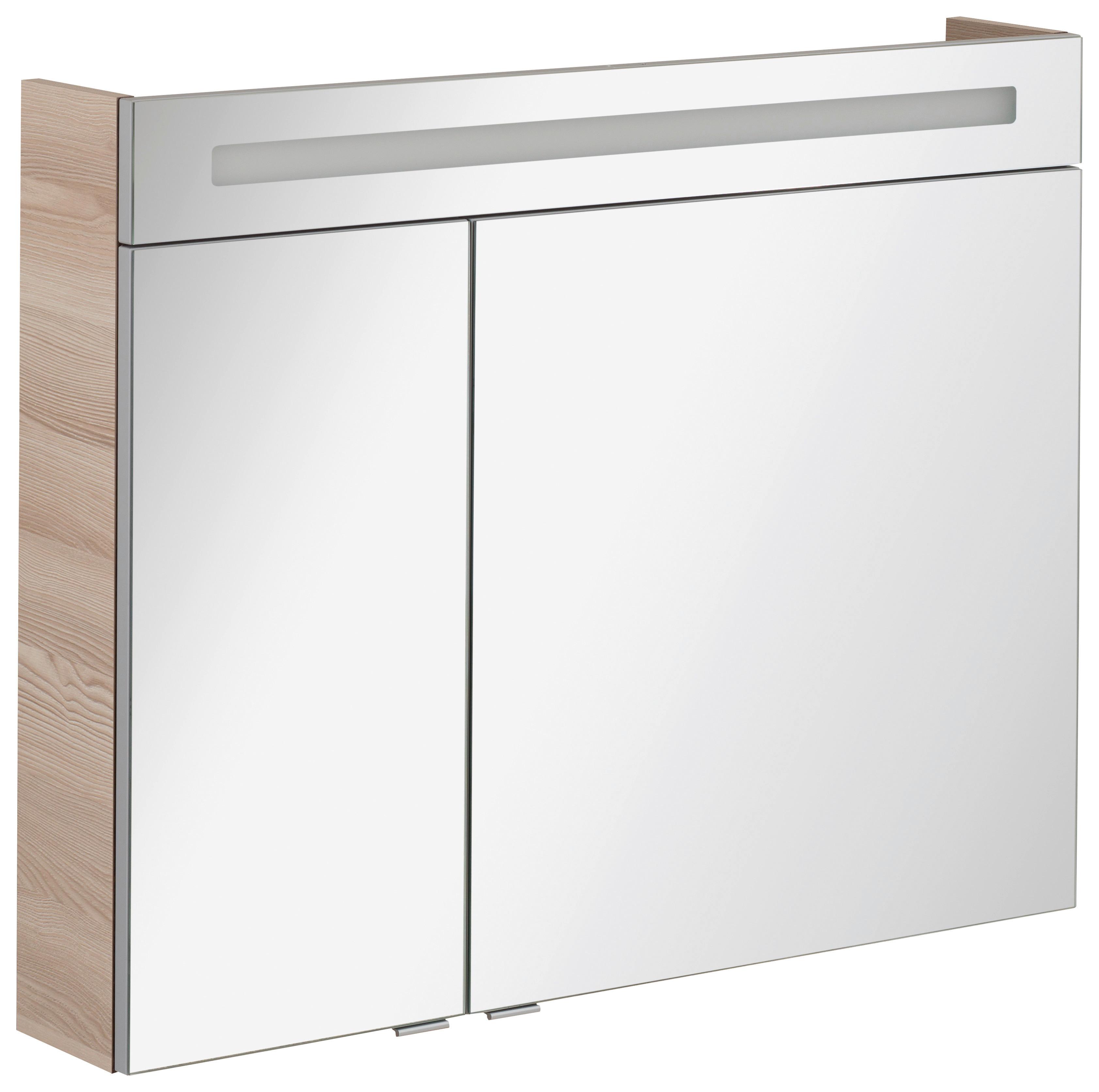 Spiegelschrank B.Clever mit LED 2-türig BHT: 90x71x16 cm