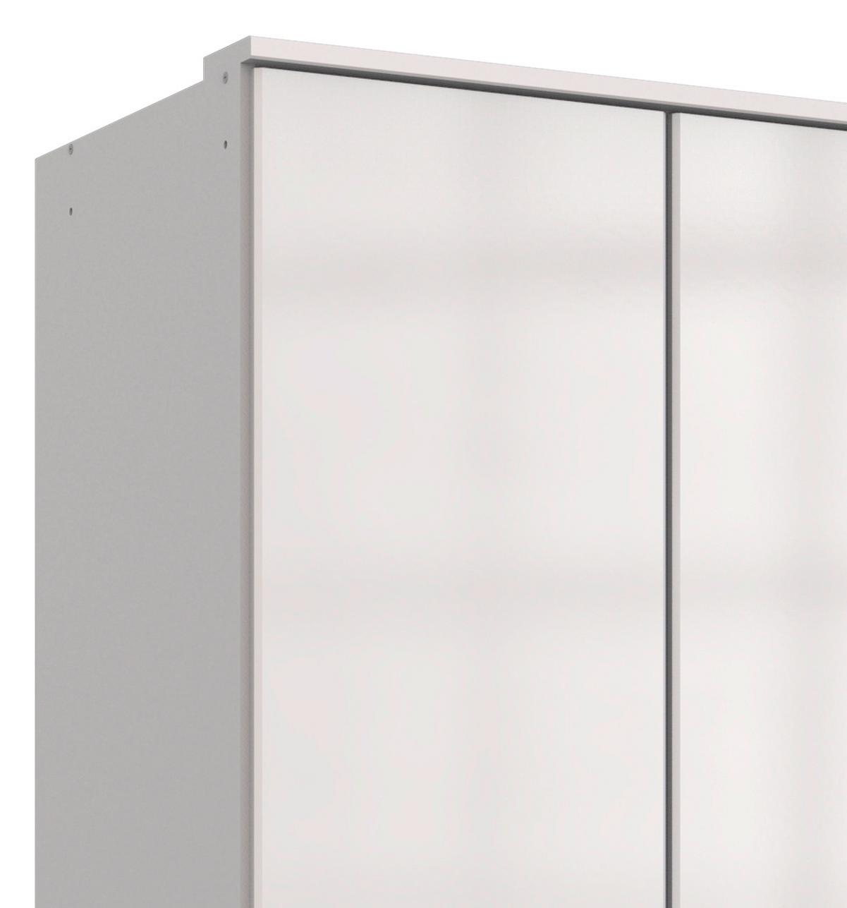 Drehtürenschrank Mit Laden B: 179 Cm Clack, Weiß - Weiß Hochglanz/Weiß, Basics, Holzwerkstoff (179/199/58cm) - MID.YOU