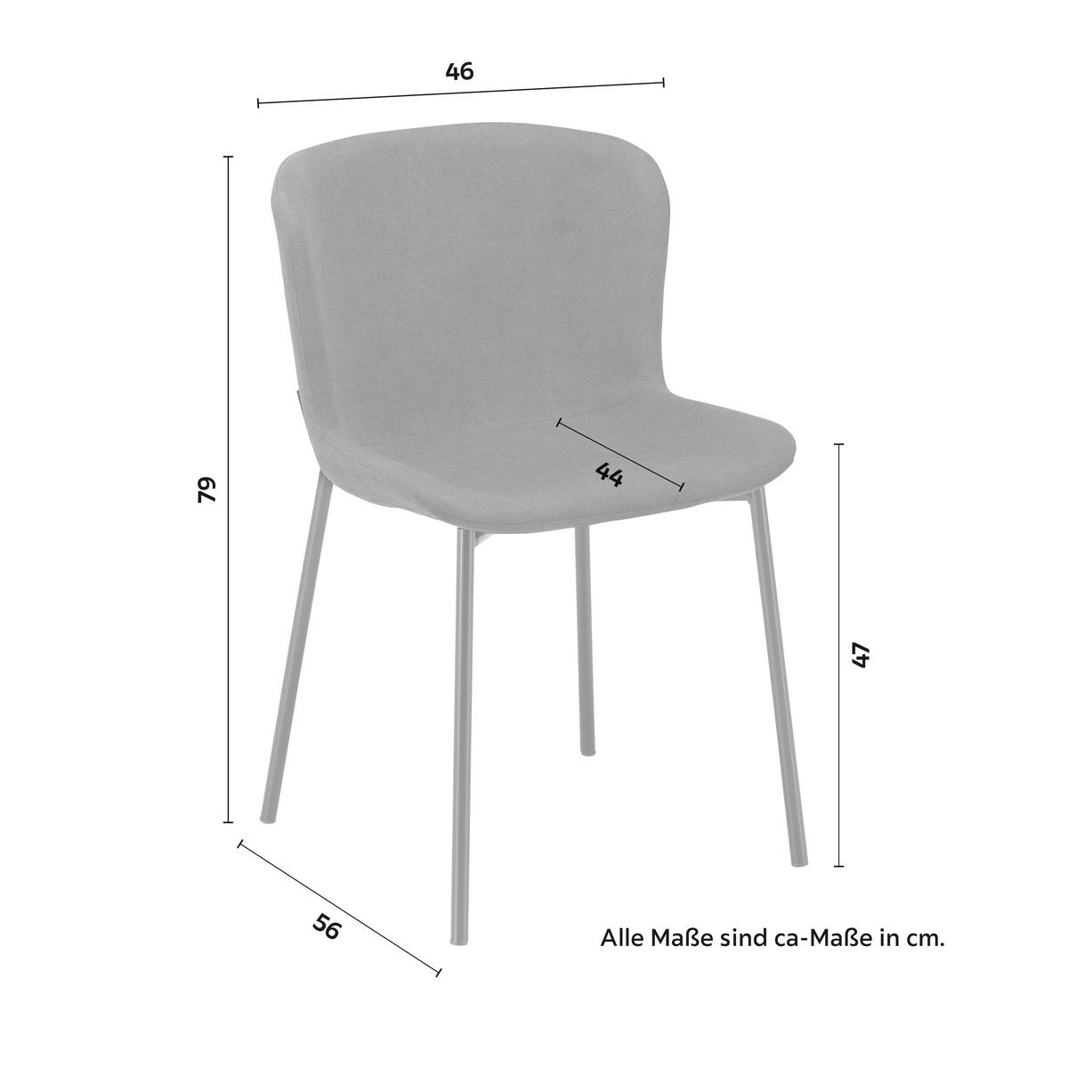 Židle NOEMIE tmavěšedá - černá/tmavě šedá, Moderní, kov/dřevo (46/79/56cm) - Bessagi Home