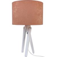 Tischleuchte 4210354 Trivet - Weiß/beige - Beige/Weiß, Basics, Holz (30/55cm)