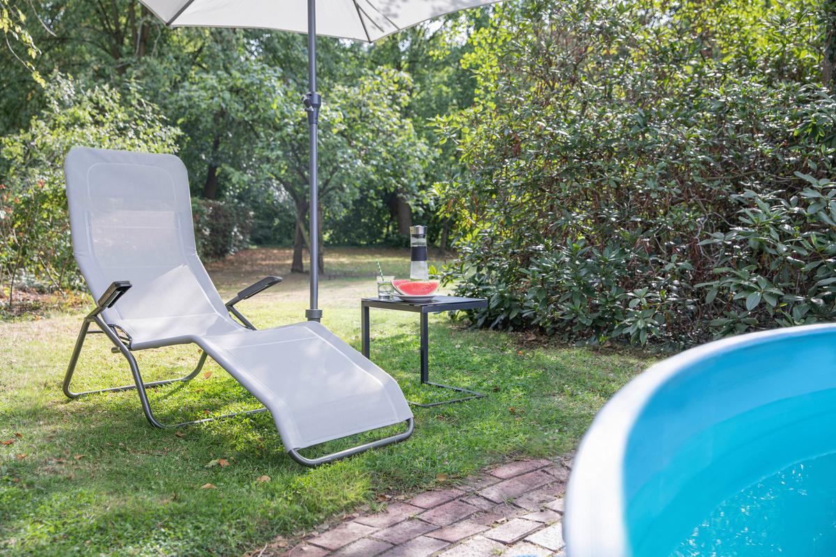 Sonnenliege J40967 Stahl, Klappbar - Anthrazit/Hellgrau, MODERN, Textil/Metall (72,5/103,5/144cm) - Siena Garden