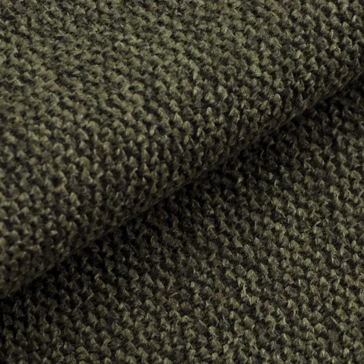 Sedací souprava SOFIA U, oboustranná, olivově zelená - černá/barvy chromu, Design, kompozitní dřevo/textil (192/308/192cm) - P & B