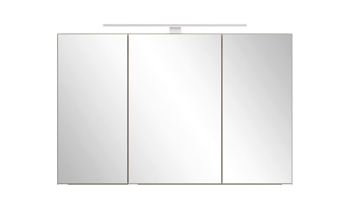 SPIEGELSCHRANK Verona Schilfgrün B: 100cm - Schilfgrün/Wildeiche, Trend, Glas/Holzwerkstoff (100/64/20cm) - Held