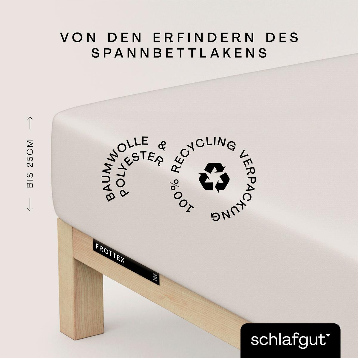 Spannleintuch Frottee Beige 100x200 cm - Beige, Basics, Textil (100/200cm) - Schlafgut