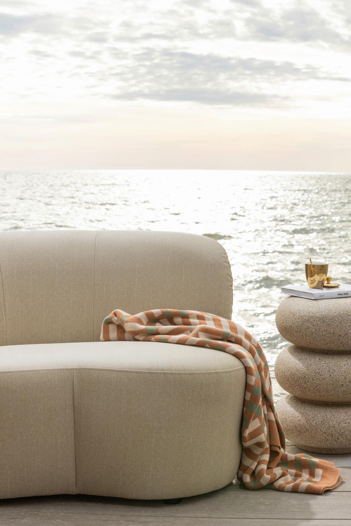 Beistelltisch Laurel Beige B: 40 cm - Beige, Design, Metall (40/40/50cm) - Livetastic