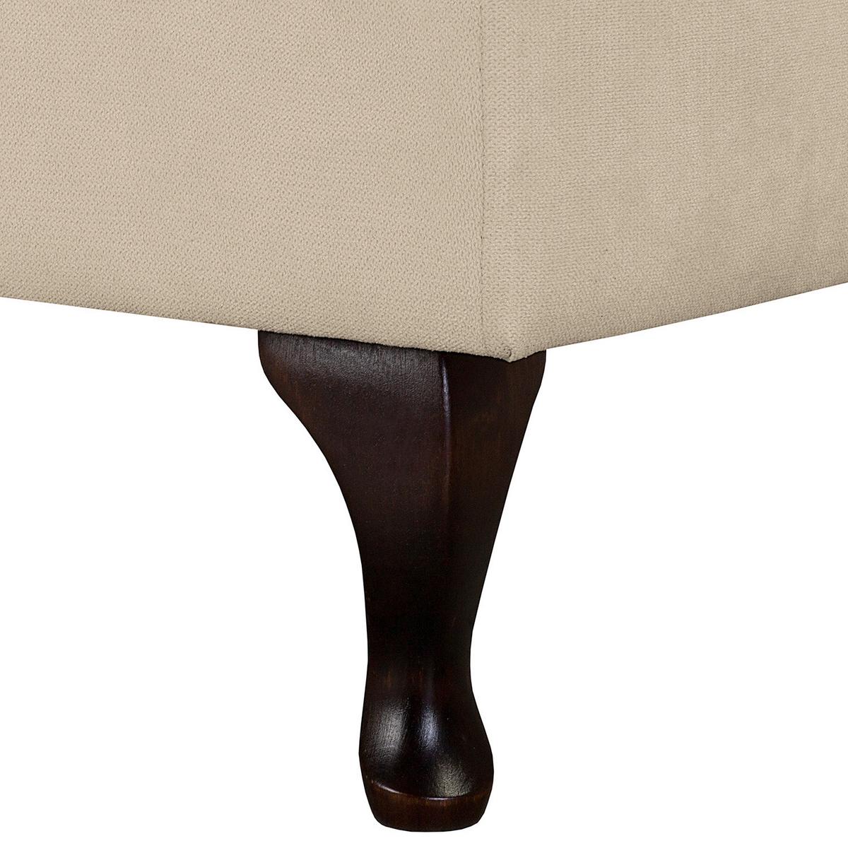 Récamiere Pako Creme B: 185cm - Creme/Braun, Design, Textil (185/93/75cm) - Livetastic