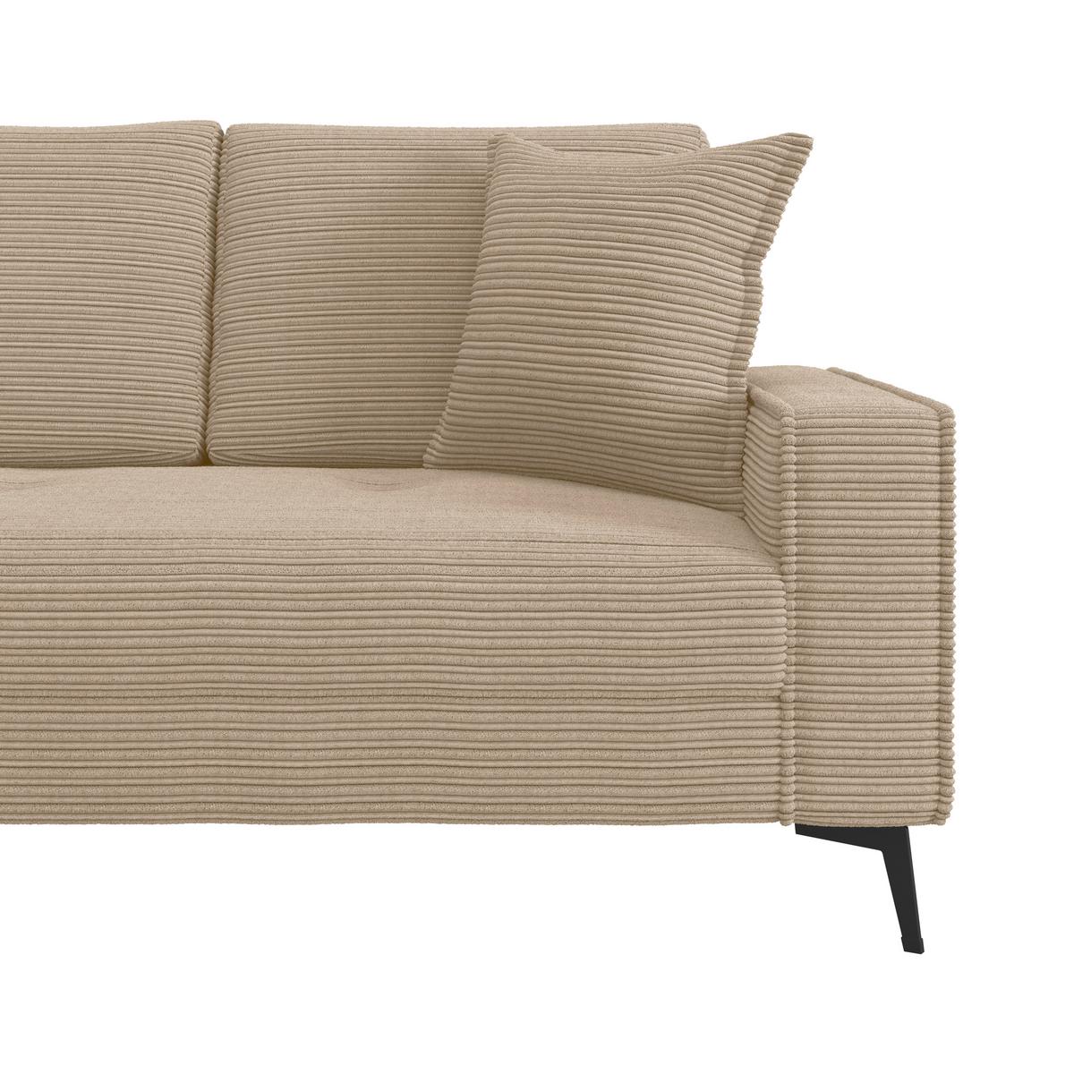 Rohová sedačka ZERO, levá, světle šedá / béžová - černá/světle šedá, Trend, textil (173/286cm)