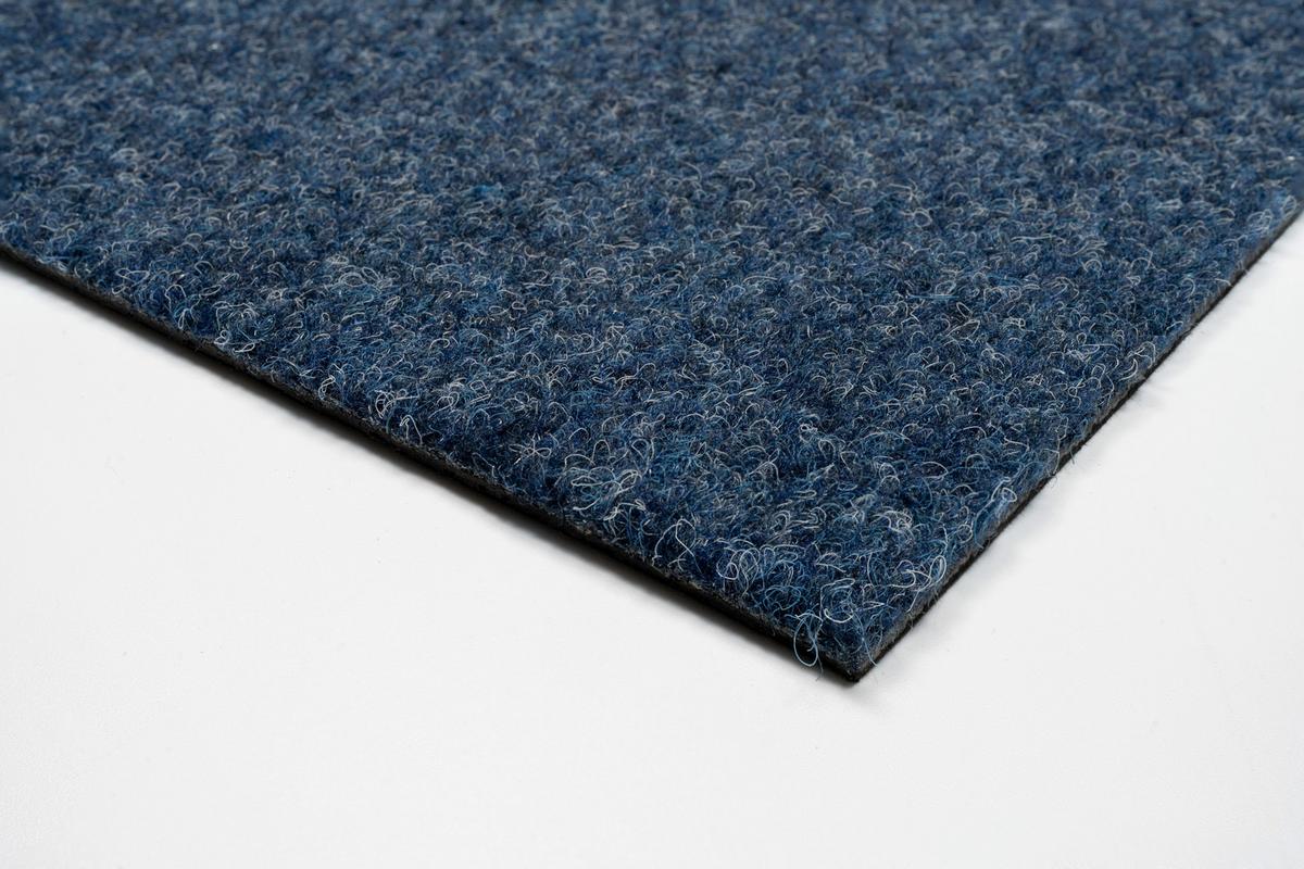 Teppichfliese Blau Solid Vel 50x50 cm Florhöhe 4 mm - Basics, Textil (50/50cm)