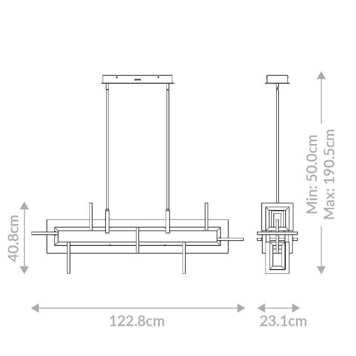 Led Függőlámpa Qn-Inizio-Lp-M-Bk - fekete, Design, műanyag/fém (50/122,8/23,1cm) - Elstead Lighting