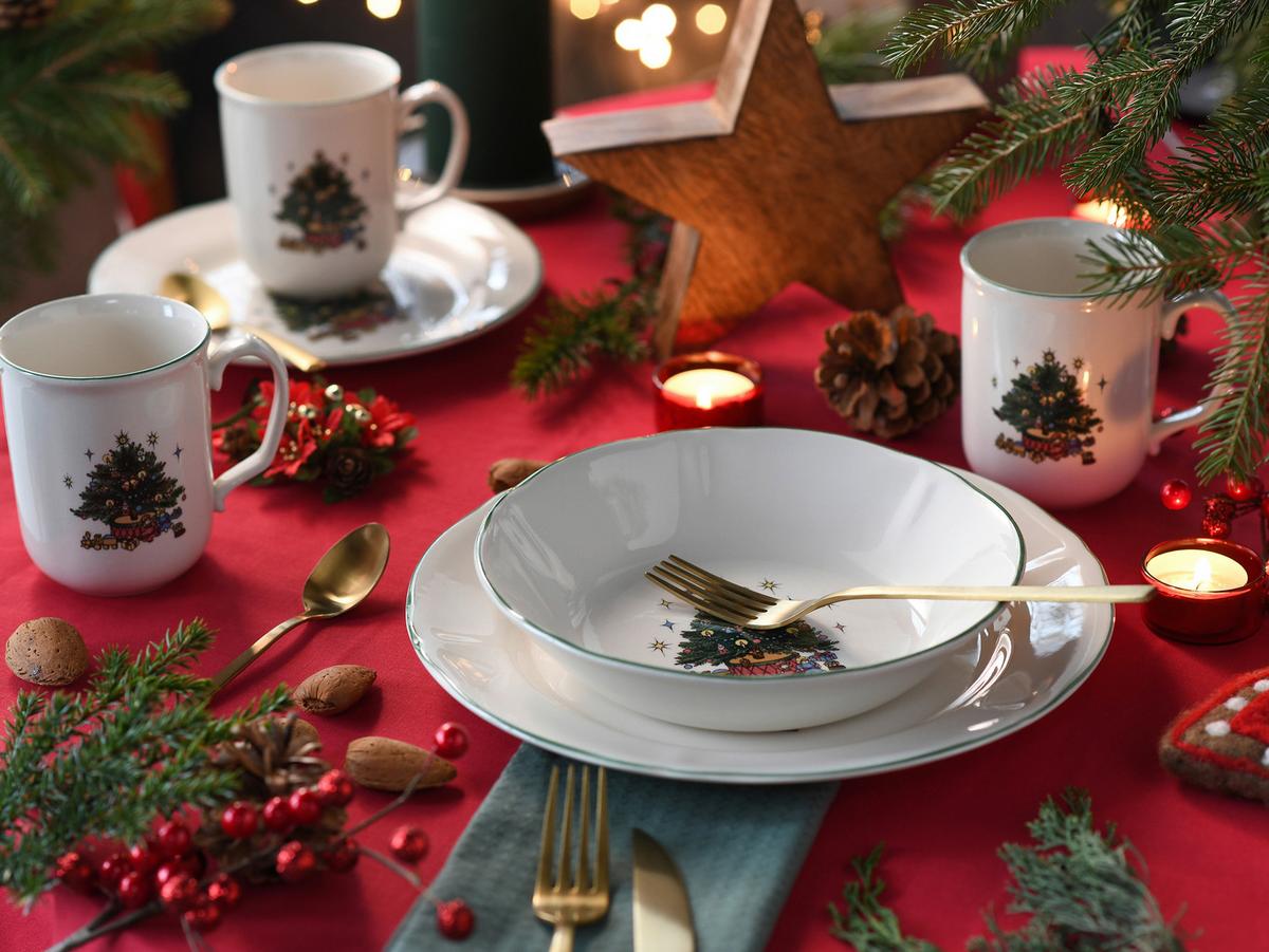 KOMBINOVANÝ SERVIS TANNENBAUM KOMBISERVICE - viacfarebná/biela, Basics, keramika - Creatable