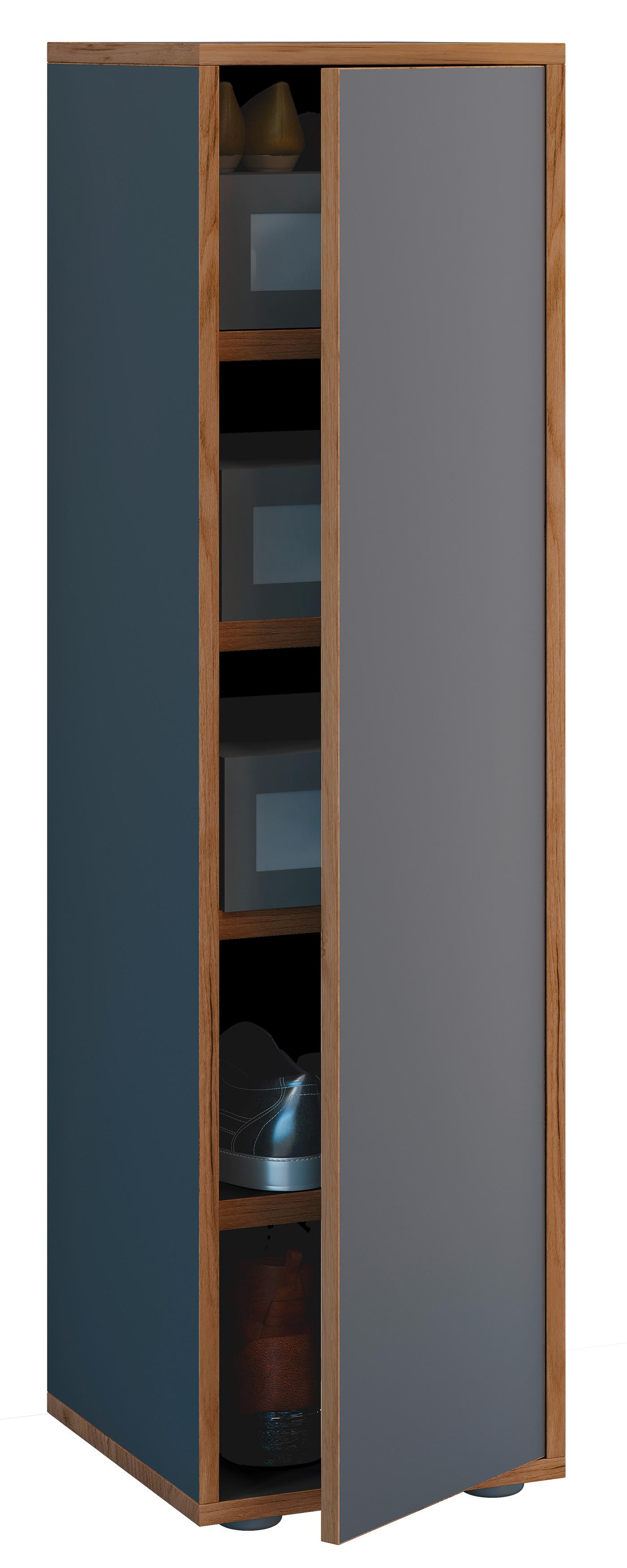 Schuhschrank Salia Anthrazit/Honigeiche B: 30 cm - Honigeiche/Anthrazit, Design, Holzwerkstoff (30/110/33cm) - MID.YOU