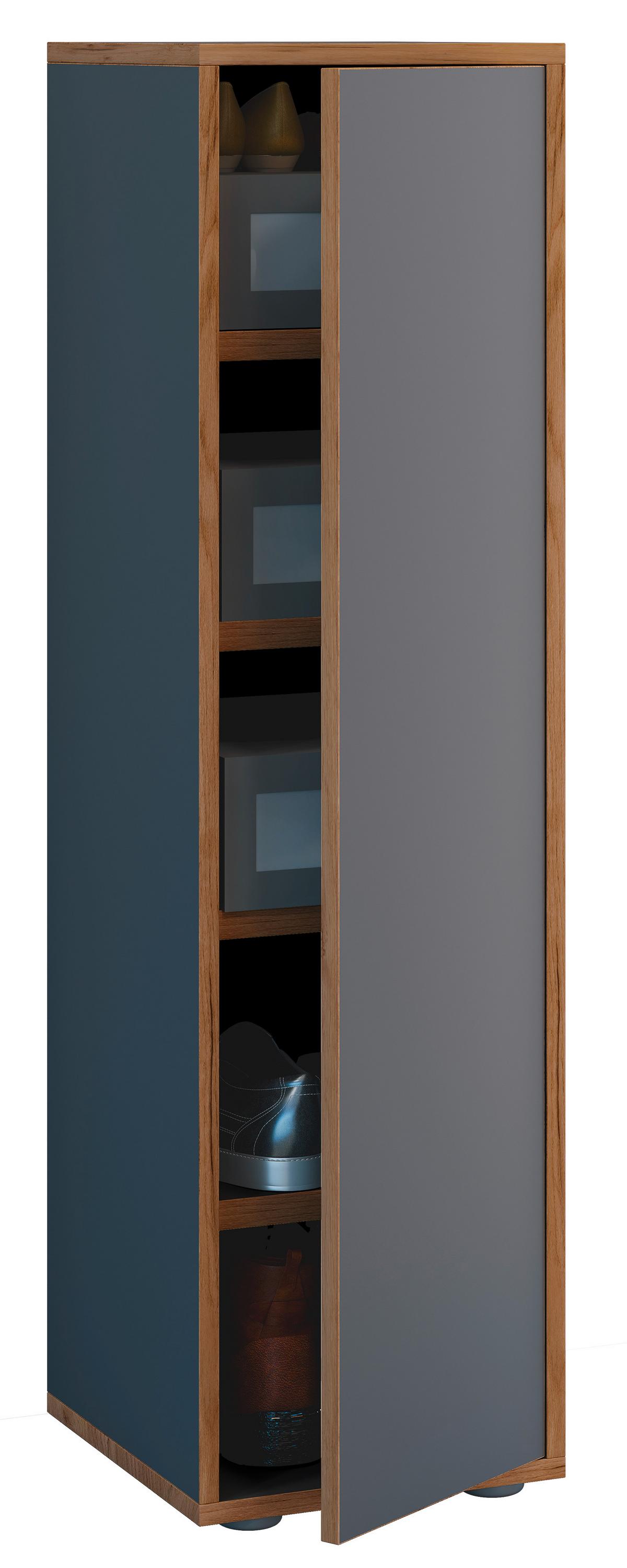 Schuhschrank Salia Anthrazit/Honigeiche B: 30 cm - Honigeiche/Anthrazit, Design, Holzwerkstoff (30/110/33cm) - MID.YOU