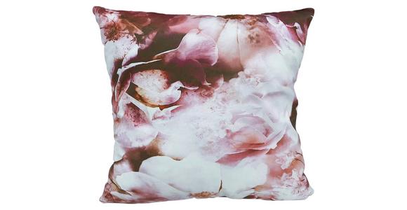 Zierkissen Nelly 45x45 cm Polyester Rosa Blumendesign - Rosa, MODERN, Textil (45/45cm) - Luca Bessoni