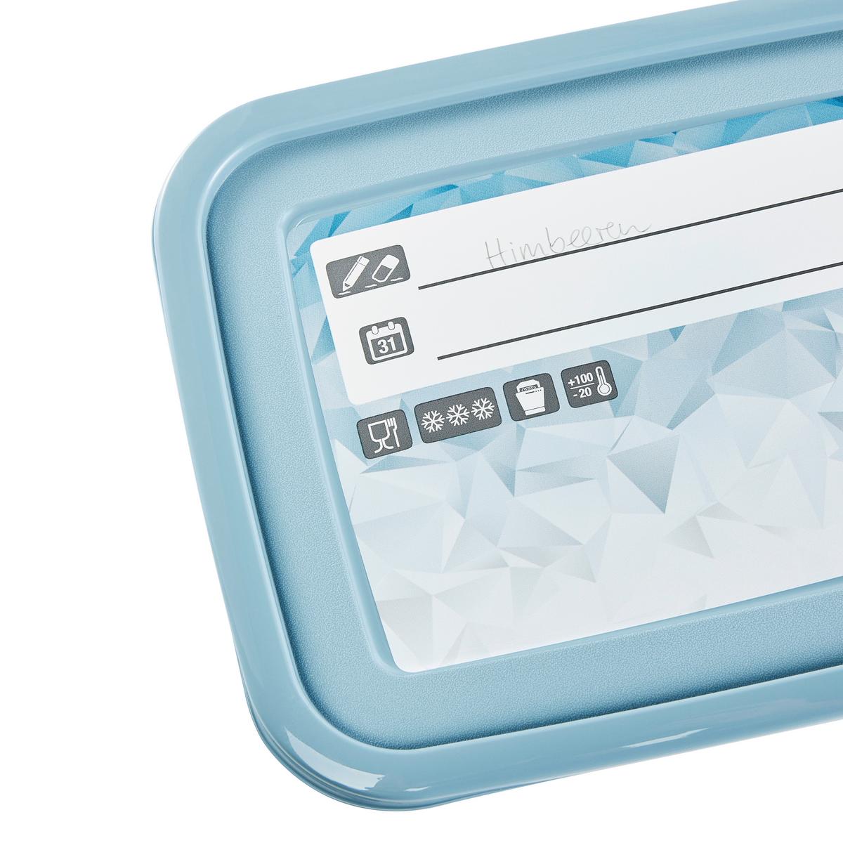 Gefrierdose 3er-Set Mia ca. 3 L Spülmaschinengeeigent - Blau/Weiß, KONVENTIONELL, Kunststoff (20,5/15,5/6,5cm)