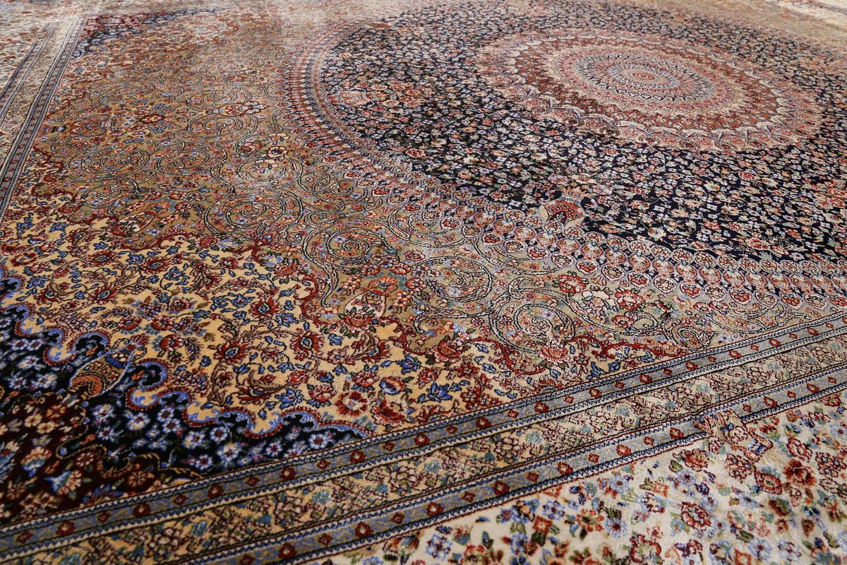 Webteppich, 80x140 cm Täbriz - Blau/Beige, LIFESTYLE, Textil (80/140cm) - WECON HOME