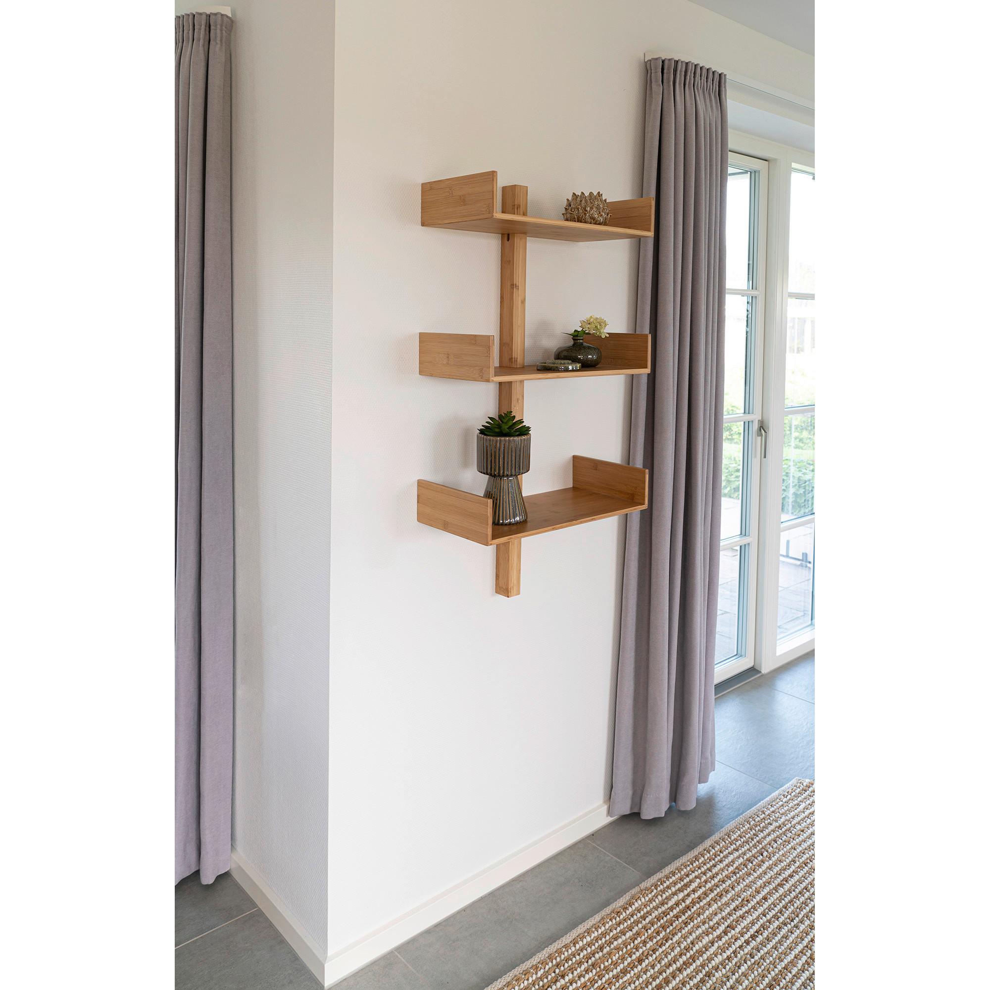 Dekowandregal Villa Naturfarben B: 50 Cm - Naturfarben, Basics, Holz (50/102/25cm)