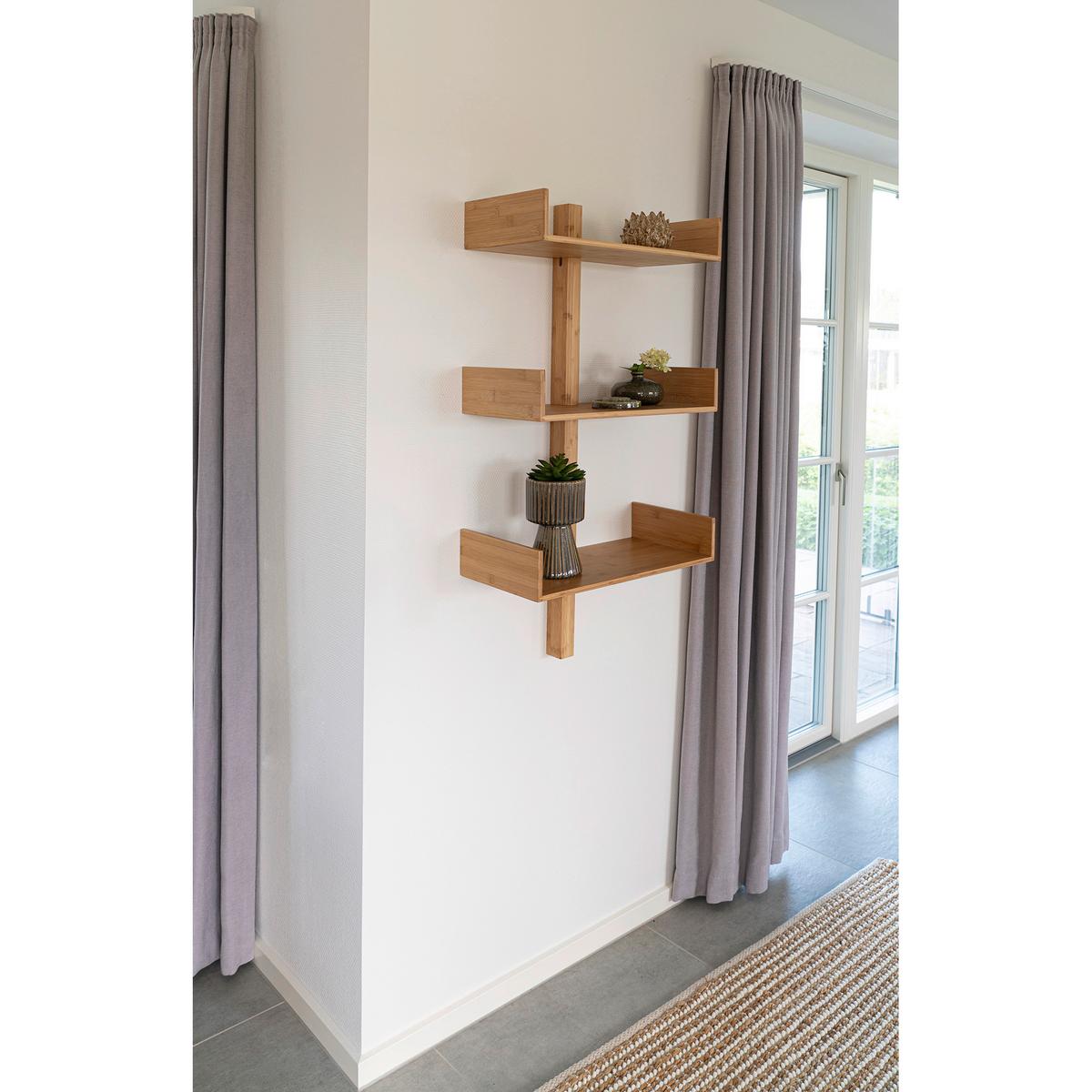 Dekowandregal Villa Naturfarben B: 50 cm - Naturfarben, Basics, Holz (50/102/25cm)