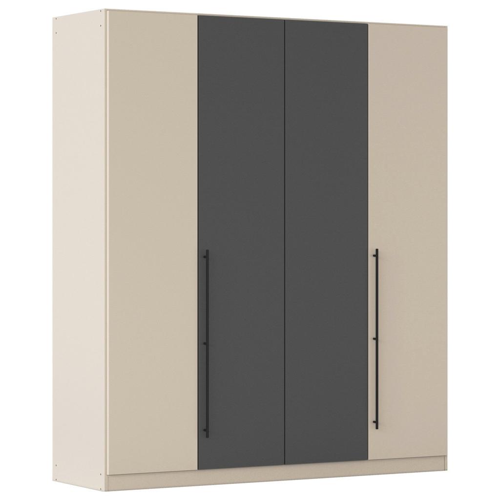 Kleiderschrank Safari Grau/Champagner B: 181cm