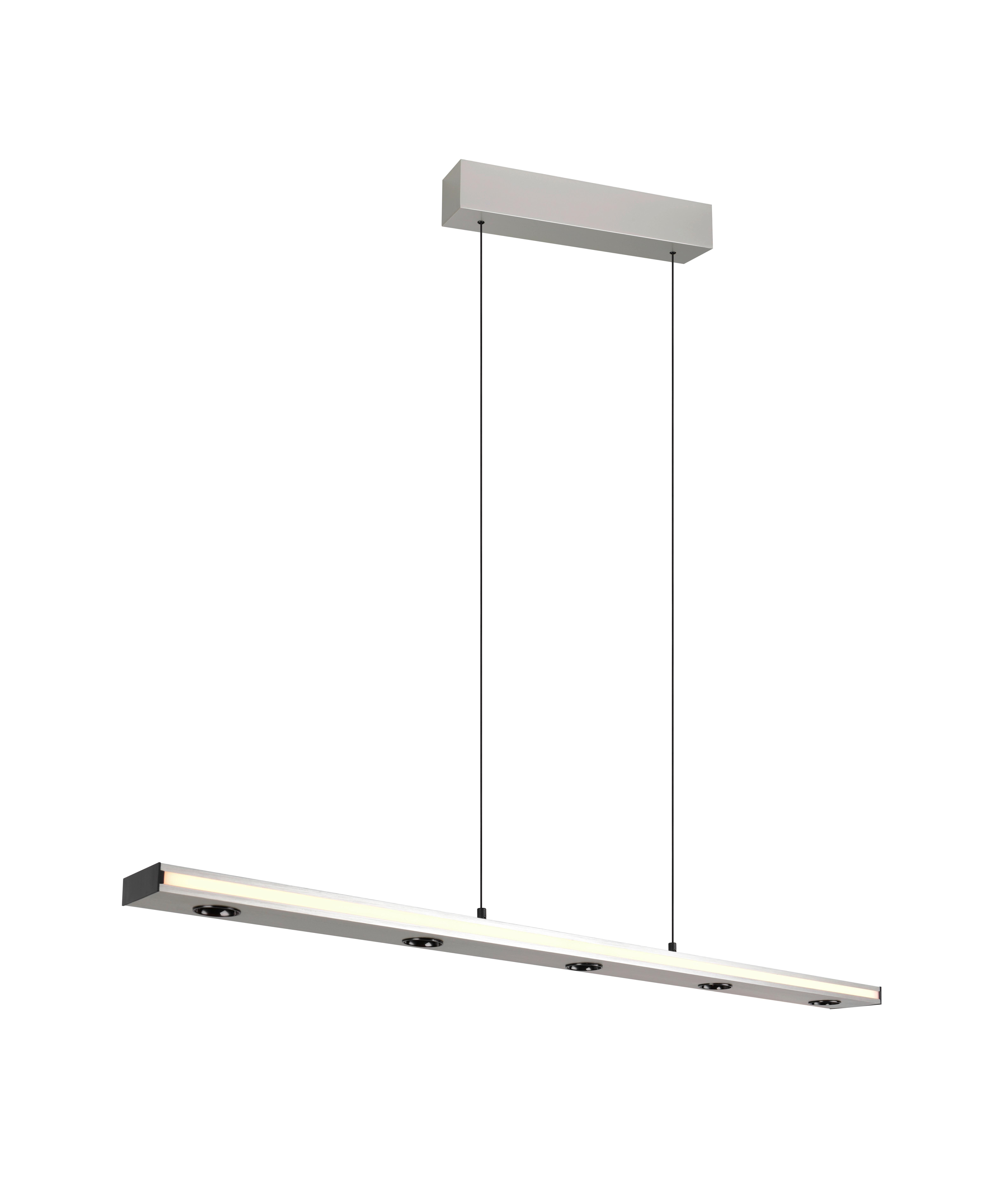 LED-Pendelleuchte 353010107 Graham - Weiß/Nickelfarben, Design, Kunststoff/Metall (109/9/200cm) - Trio Leuchten
