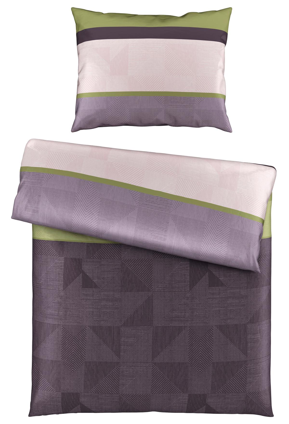 Ágyneműhuzat-garnitúra Giselle - lila/szürke, Romantik / Landhaus, textil (140/200cm) - James Wood