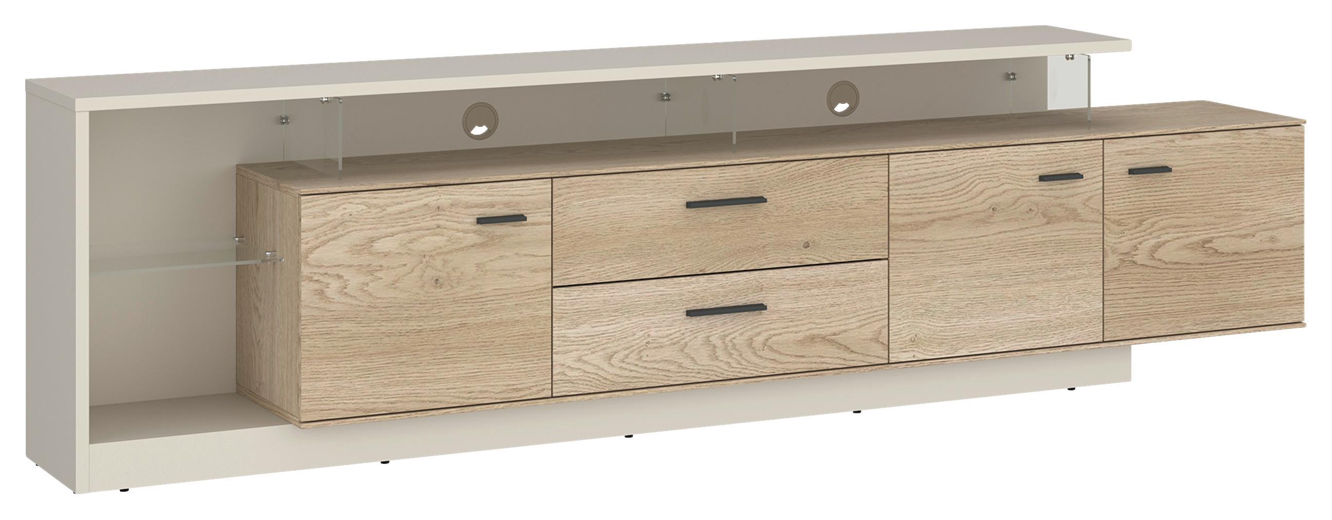 Tv-element, B: 236,4 Cm Eichefarben/kaschmir