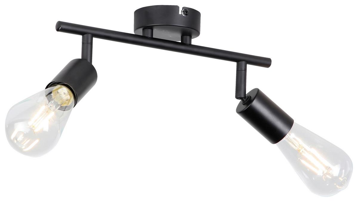 Bodové svietidlo MOLLY, D/Š/V: 30/8/15,5 CM - čierna, Konventionell, kov (30/8/15,5cm) - Mömax