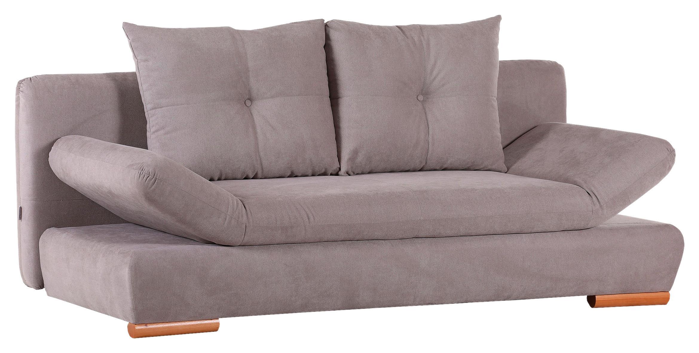 Schlafsofa Canja - Hellbraun/Buchefarben, Design, Textil (200/75/92cm) - Livetastic