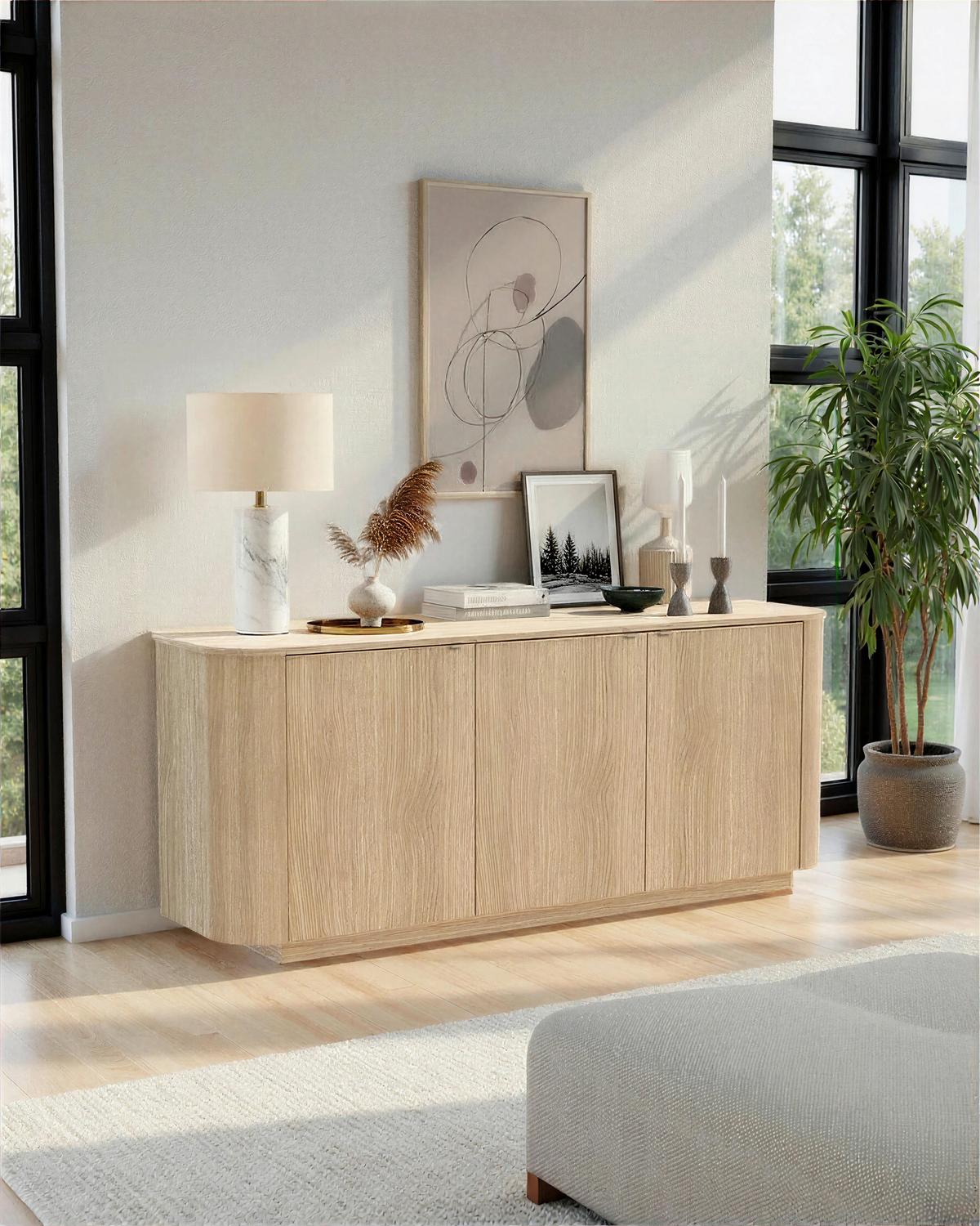 Sideboard Adriatico Eichefarben B: 181 Cm - Eichefarben, Design, Holzwerkstoff (181/76/43cm) - MID.YOU