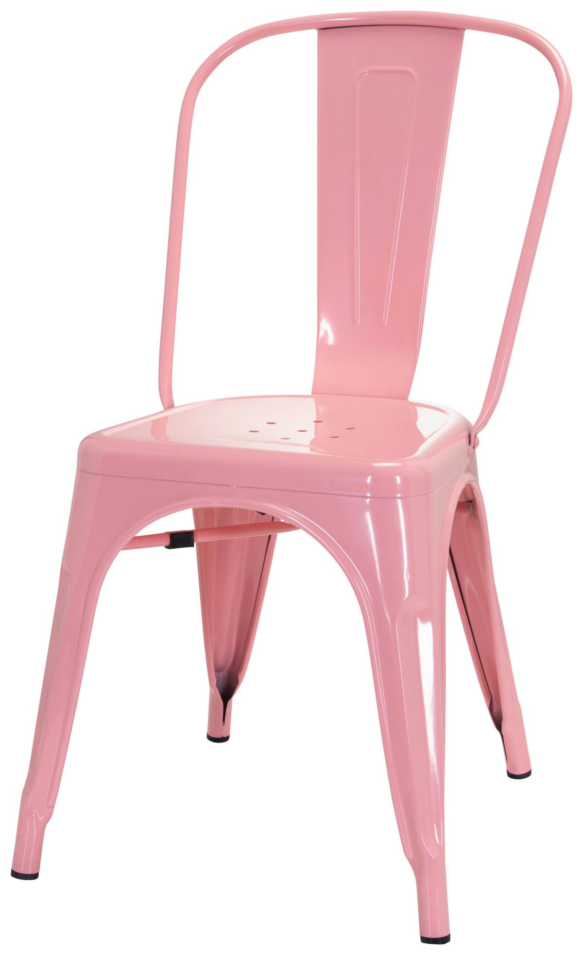 Stuhl Vantaggio Comfort Stapelbar Rosa Bis 150 Kg - Rosa, Basics, Metall (44/84/54cm) - MID.YOU