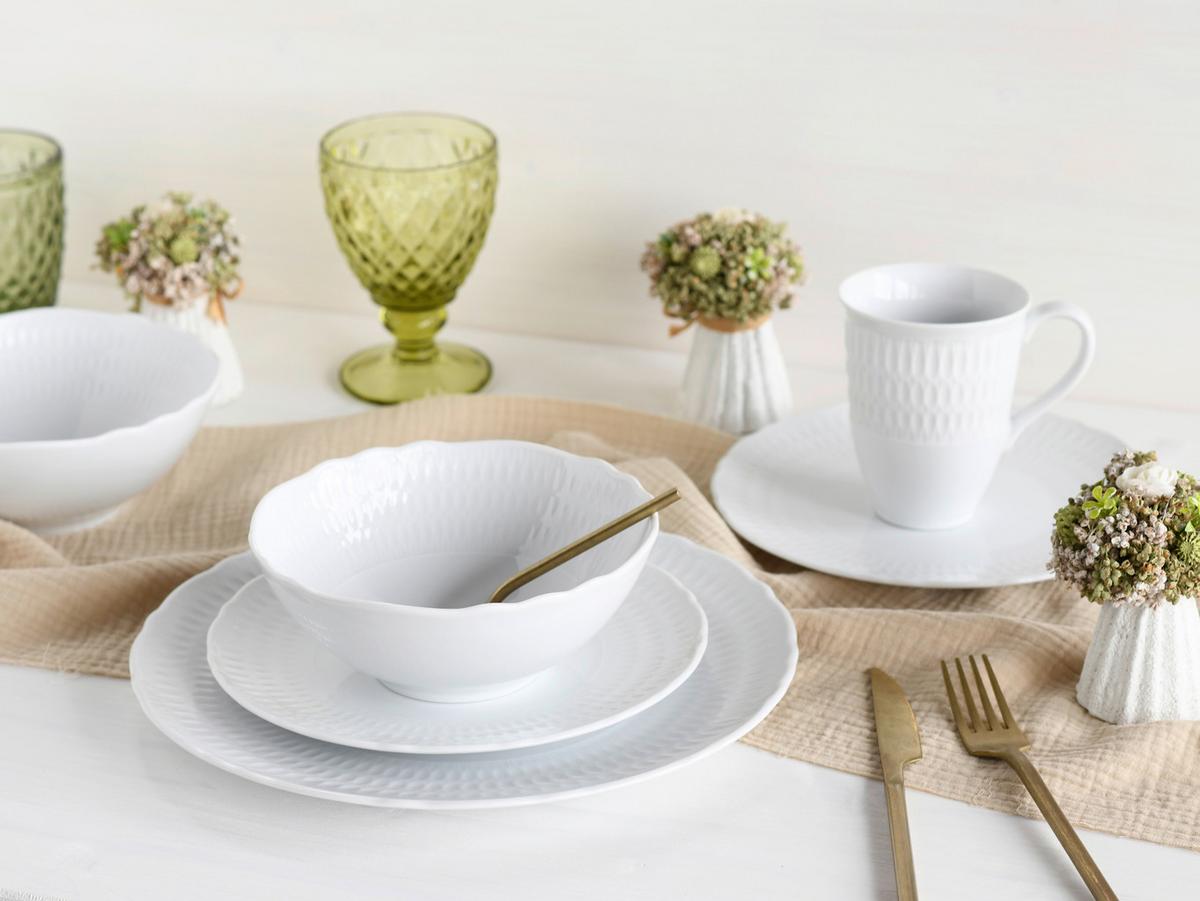 Kombiservice Sofia 16--Teilig., Weiß - Weiß, Design, Keramik - Creatable