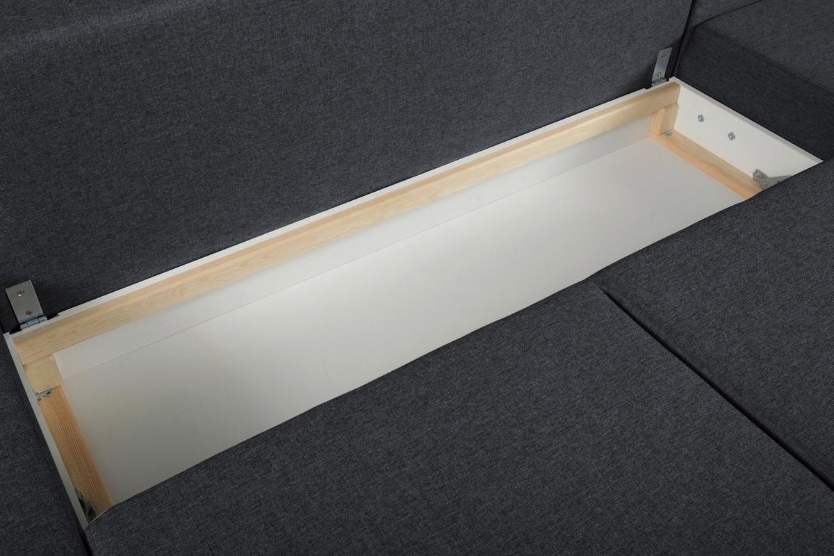 Ecksofa Floby Mit Zierkissen Dunkelgrau - Dunkelgrau/Erlefarben, Trend, Textil (313/215cm) - MID.YOU
