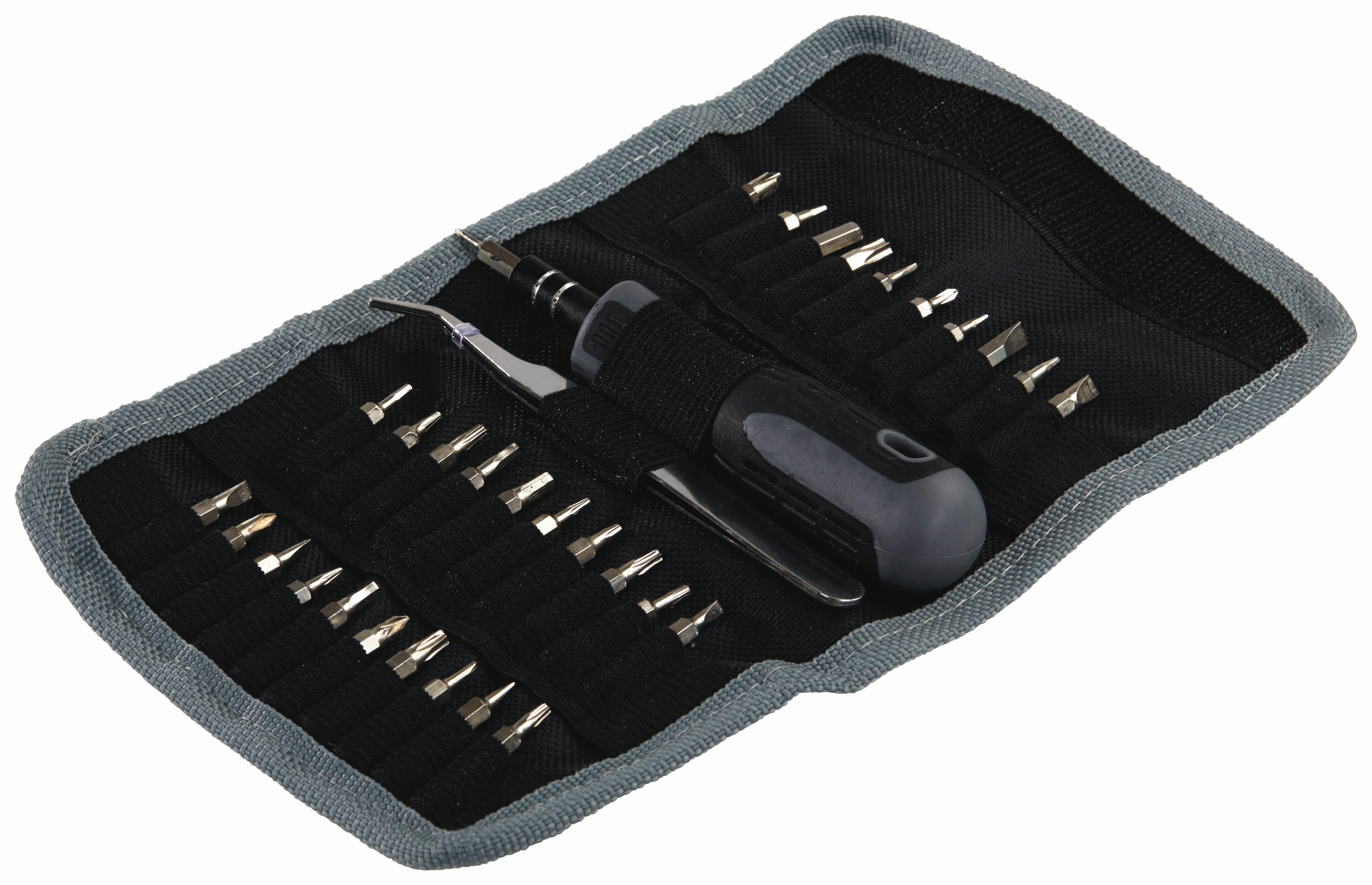 Bitset Mikrobitsatz 32-Tlg. Tasche Schnellwechsler - Silberfarben, KONVENTIONELL, Metall