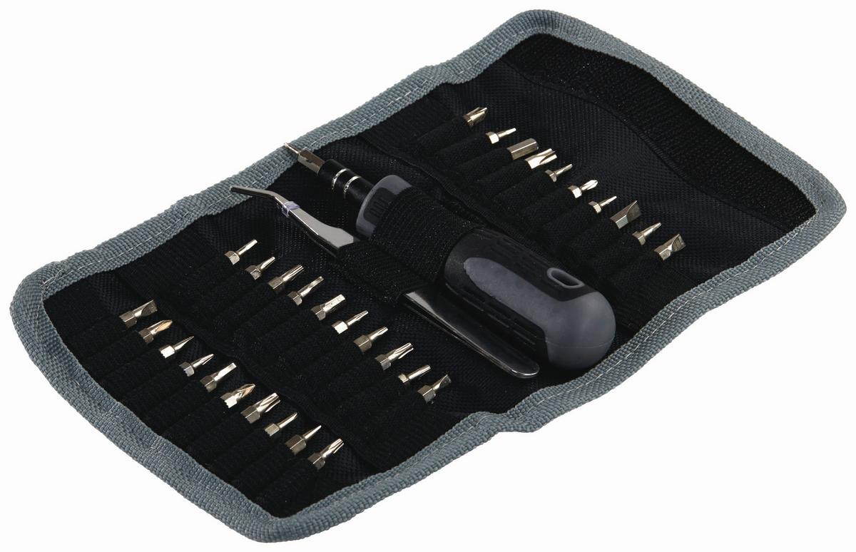 Bitset Mikrobitsatz 32-Tlg. Tasche Schnellwechsler - Silberfarben, KONVENTIONELL, Metall