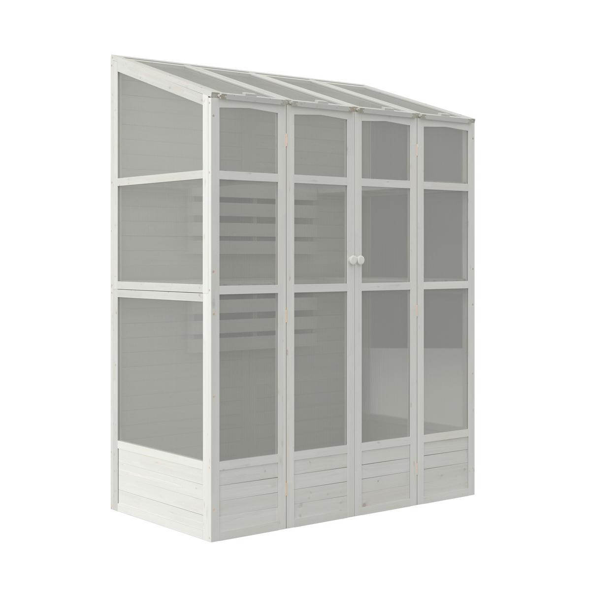 DOMČEK NA NÁRADIE ERIN - biela, Modern, drevo/plast (147/195/74cm) - Bessagi Garden