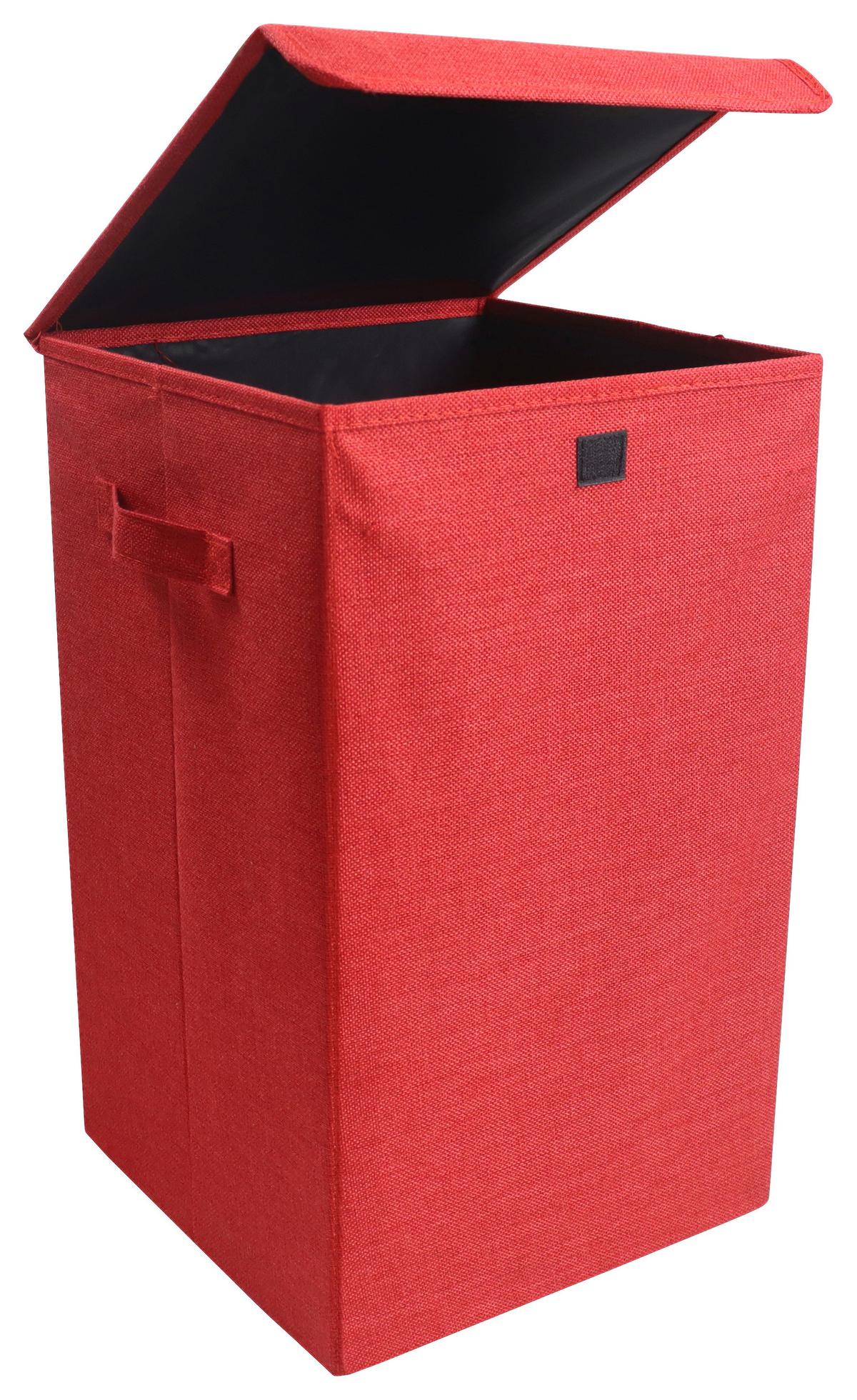 Koš na prádlo DRESO M - červená, Moderní, textil (30/50/30cm) - MID.YOU