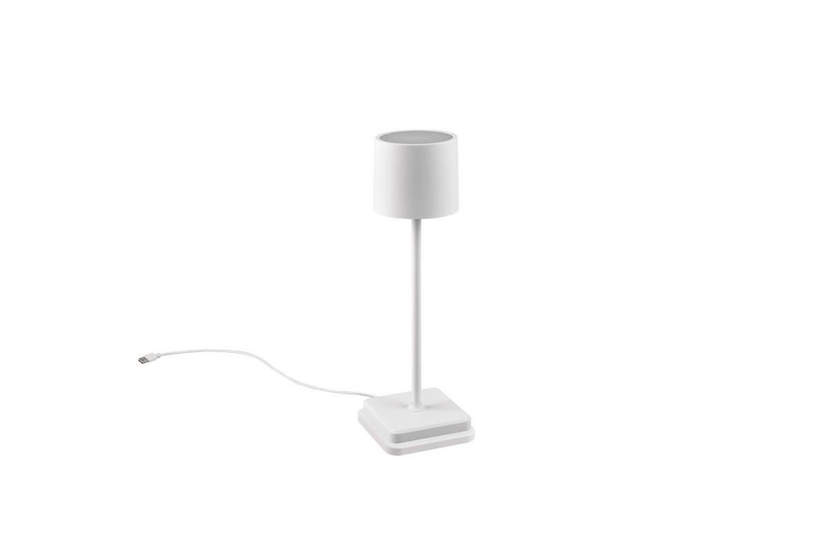 Akku-Tischleuchte R54096131 Fernandez - Weiß, KONVENTIONELL, Kunststoff (12,5/38cm)