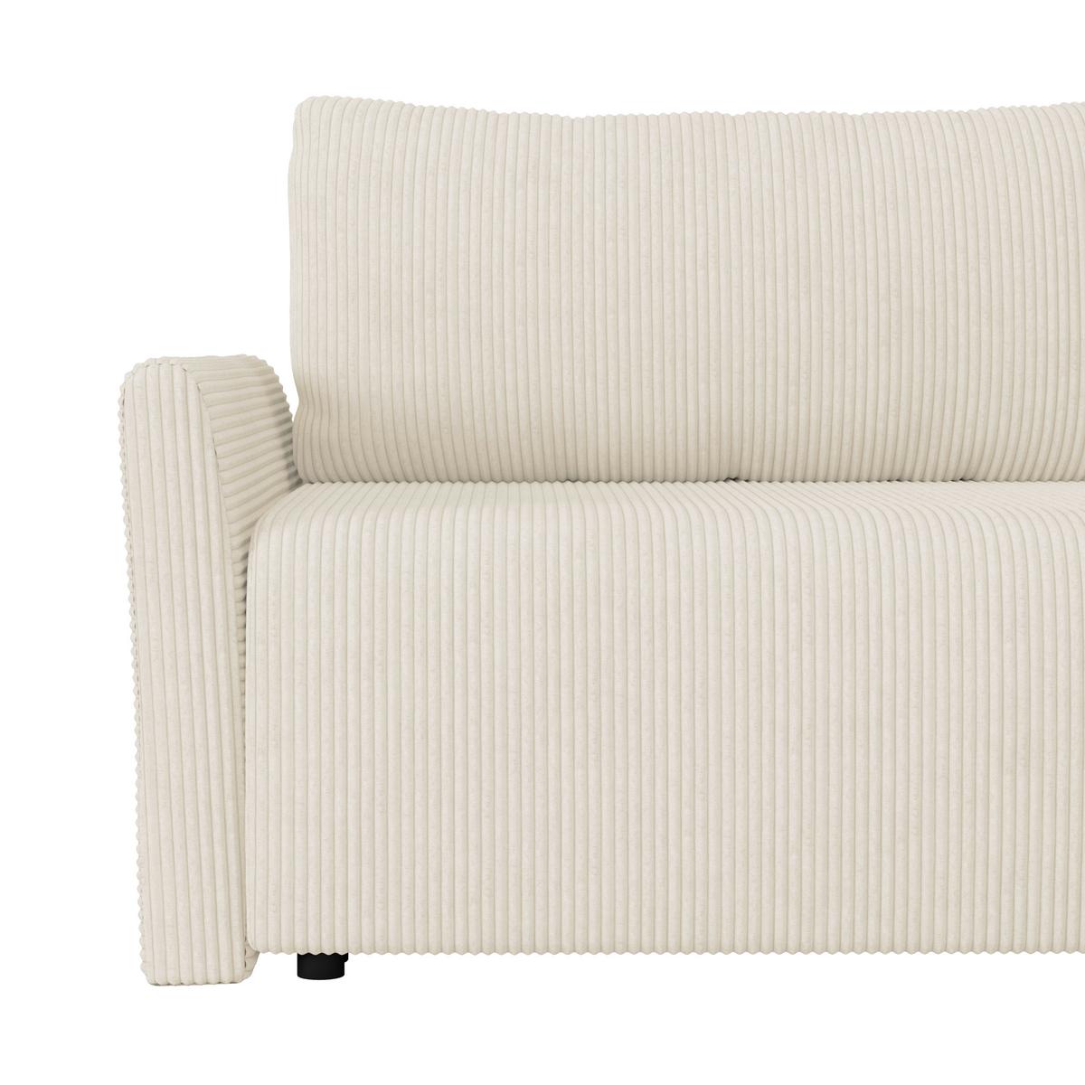 Ecksofa Mit Schlaffunktion Sonos, Beige 228x146 Cm - Ecru/Beige, MODERN, Textil (228/146cm)