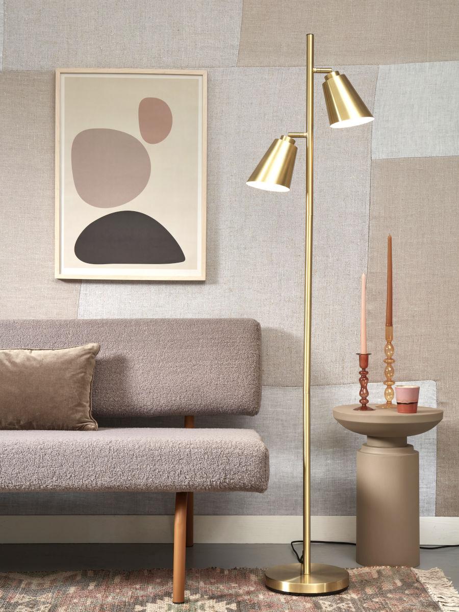 Stehlampe Bremen Goldfarben Mit Schalter - Goldfarben, Basics, Metall (25/162cm) - It's about Romi